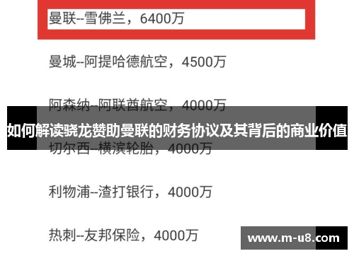 如何解读骁龙赞助曼联的财务协议及其背后的商业价值